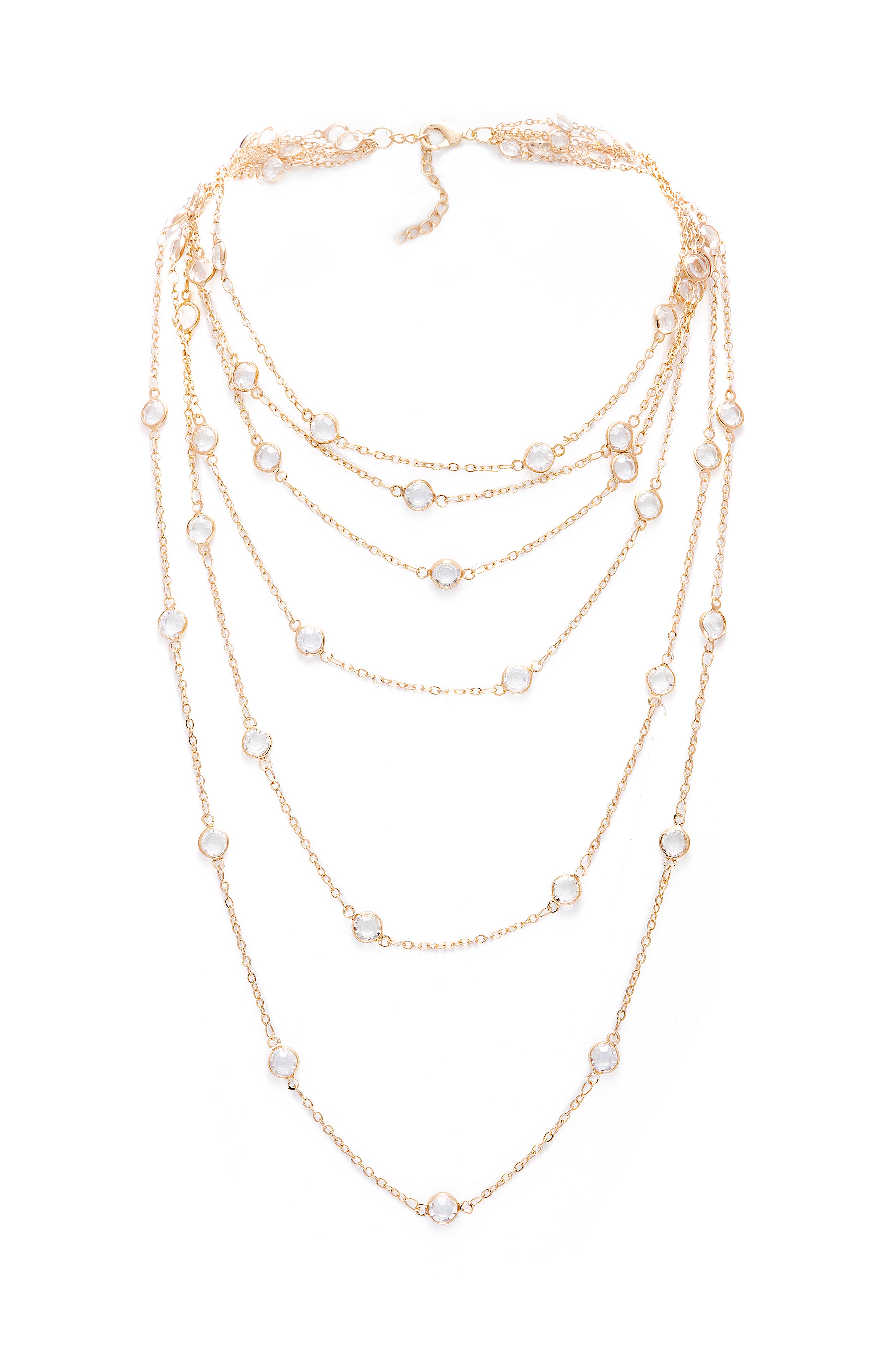 Glass Multi Layer Necklace