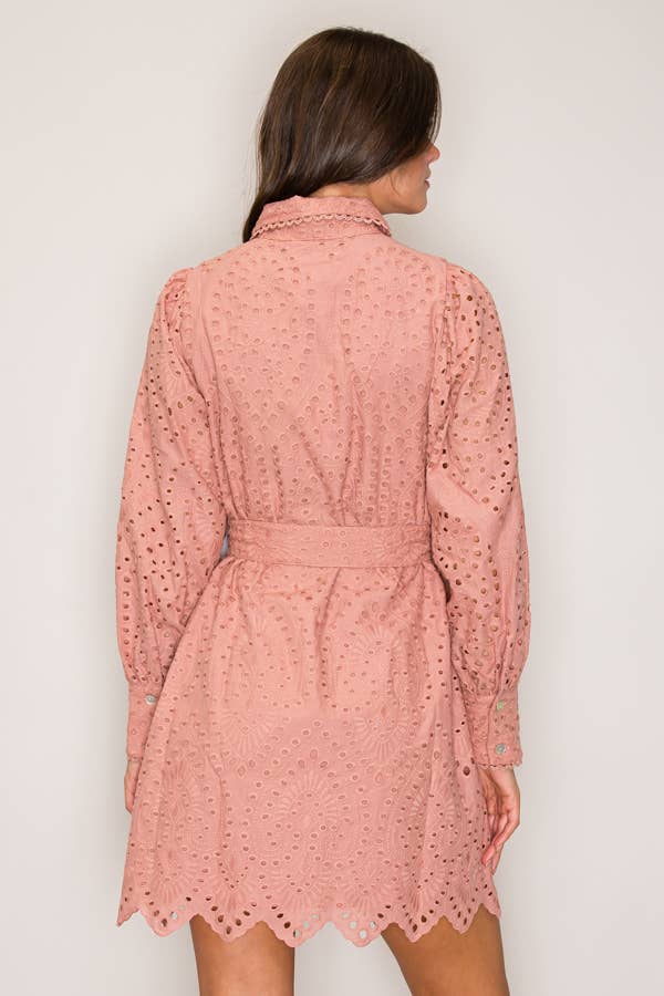 C7118-EYELET DRESS