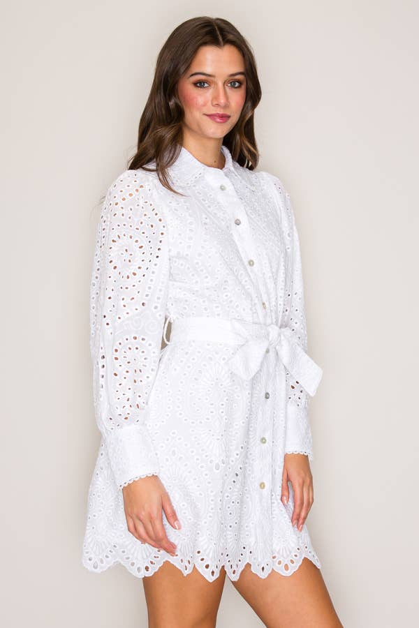 C7118-EYELET DRESS
