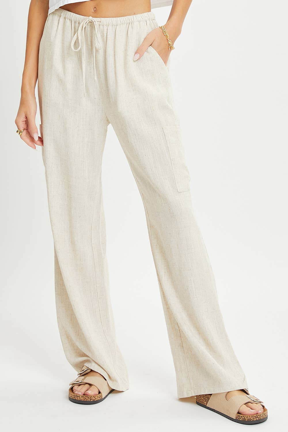 LINED-PULL-ON-PANTS - OATMEAL