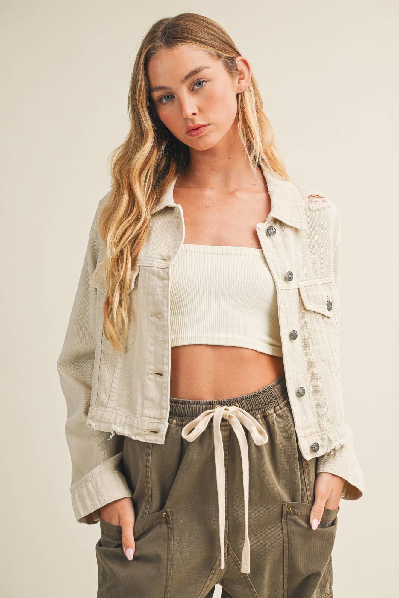 COLOR DENIM JACKET