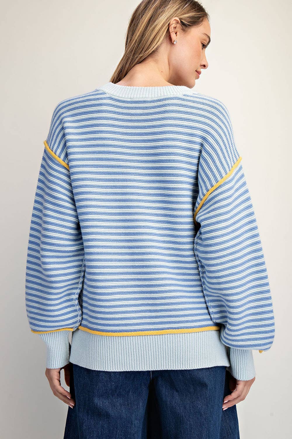 STRIPE PULLOVER OVERSIZE SWEATER