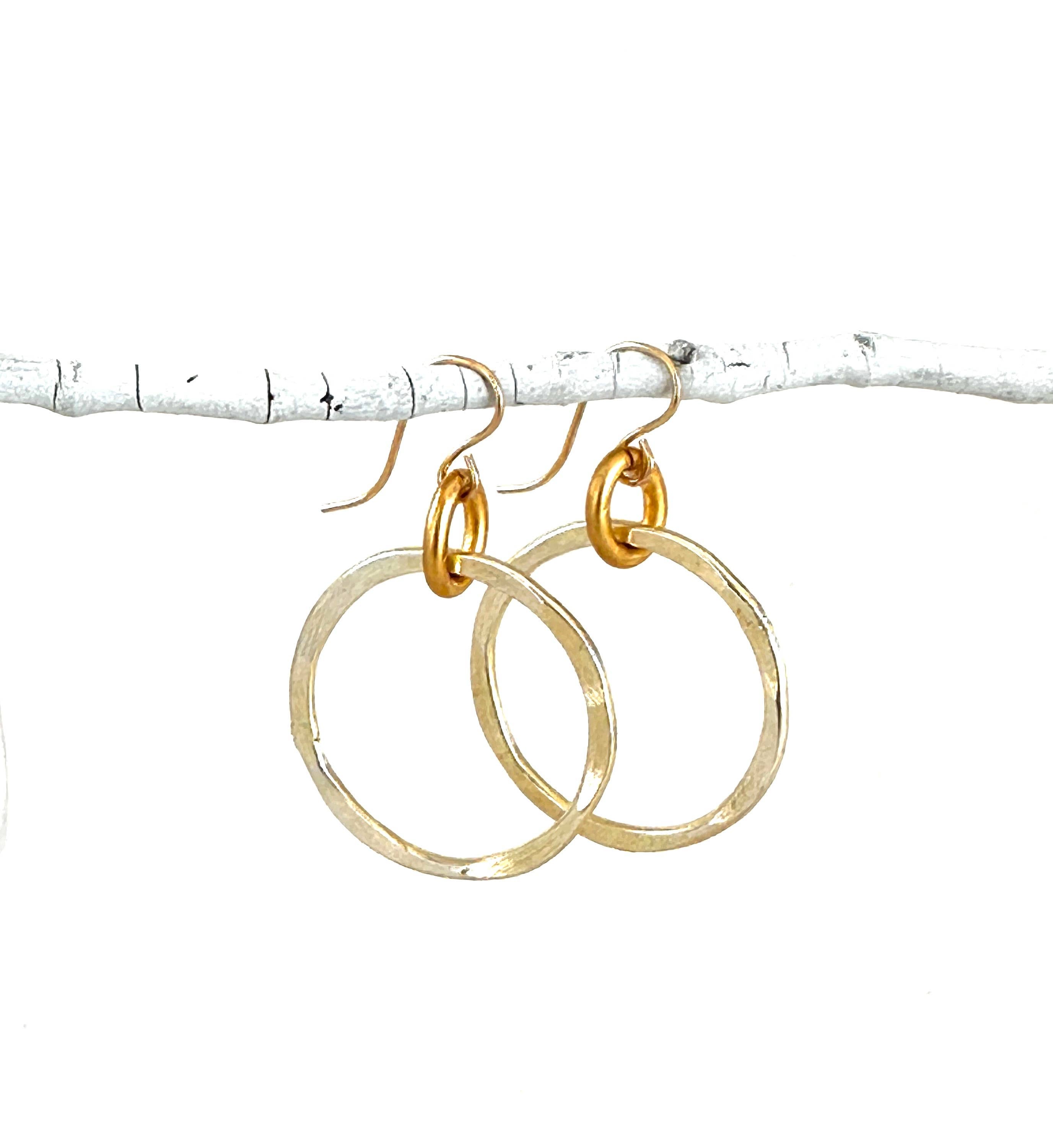 Small hammered hoops-cvlghs-BEST SELLER: Gold