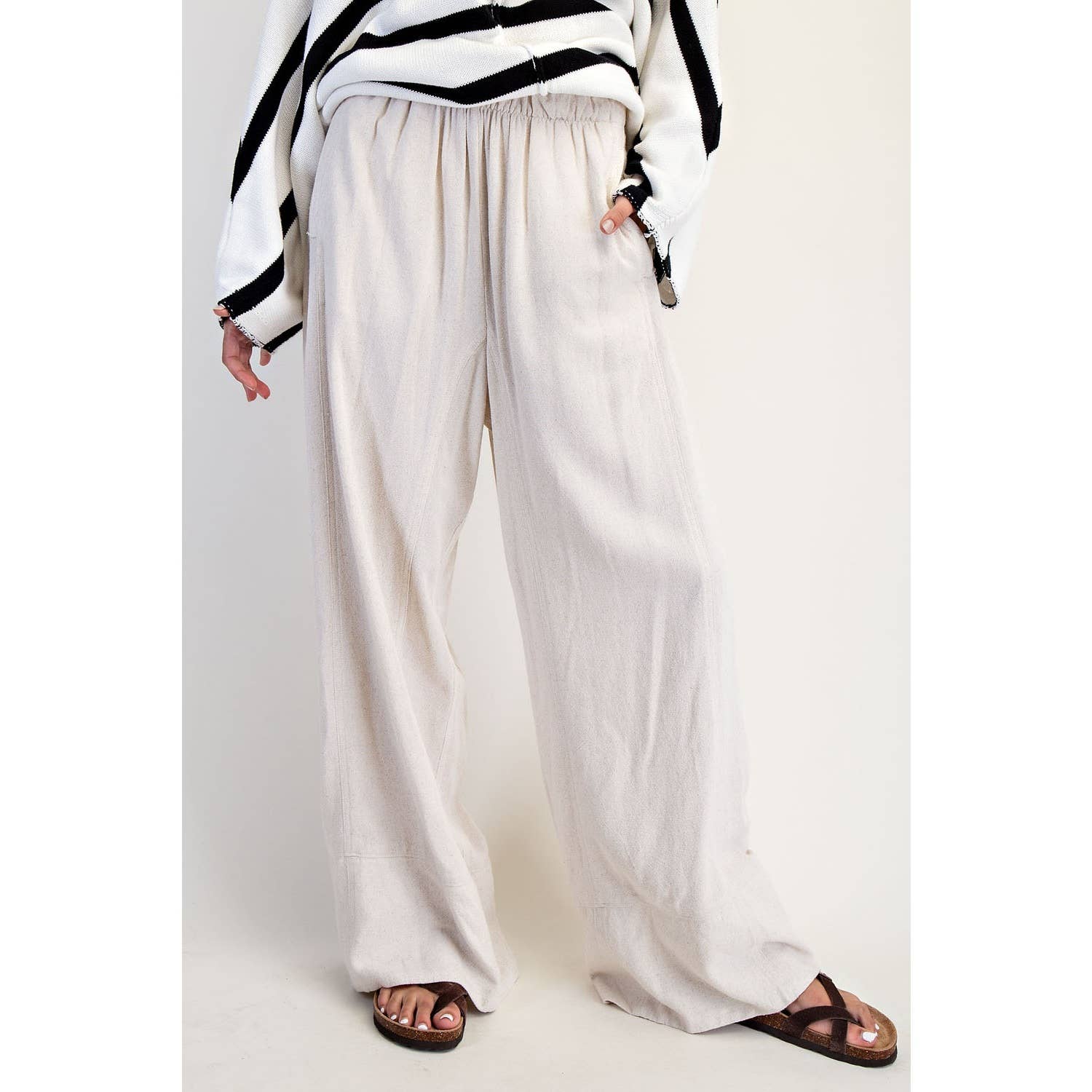 LINEN PULL ON PANTS