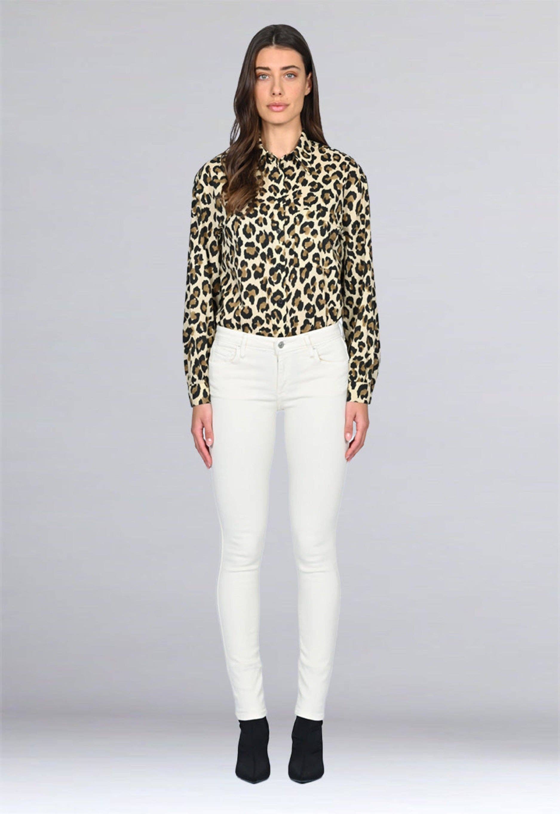 Jude Mid Rise Skinny - Sweet Cream