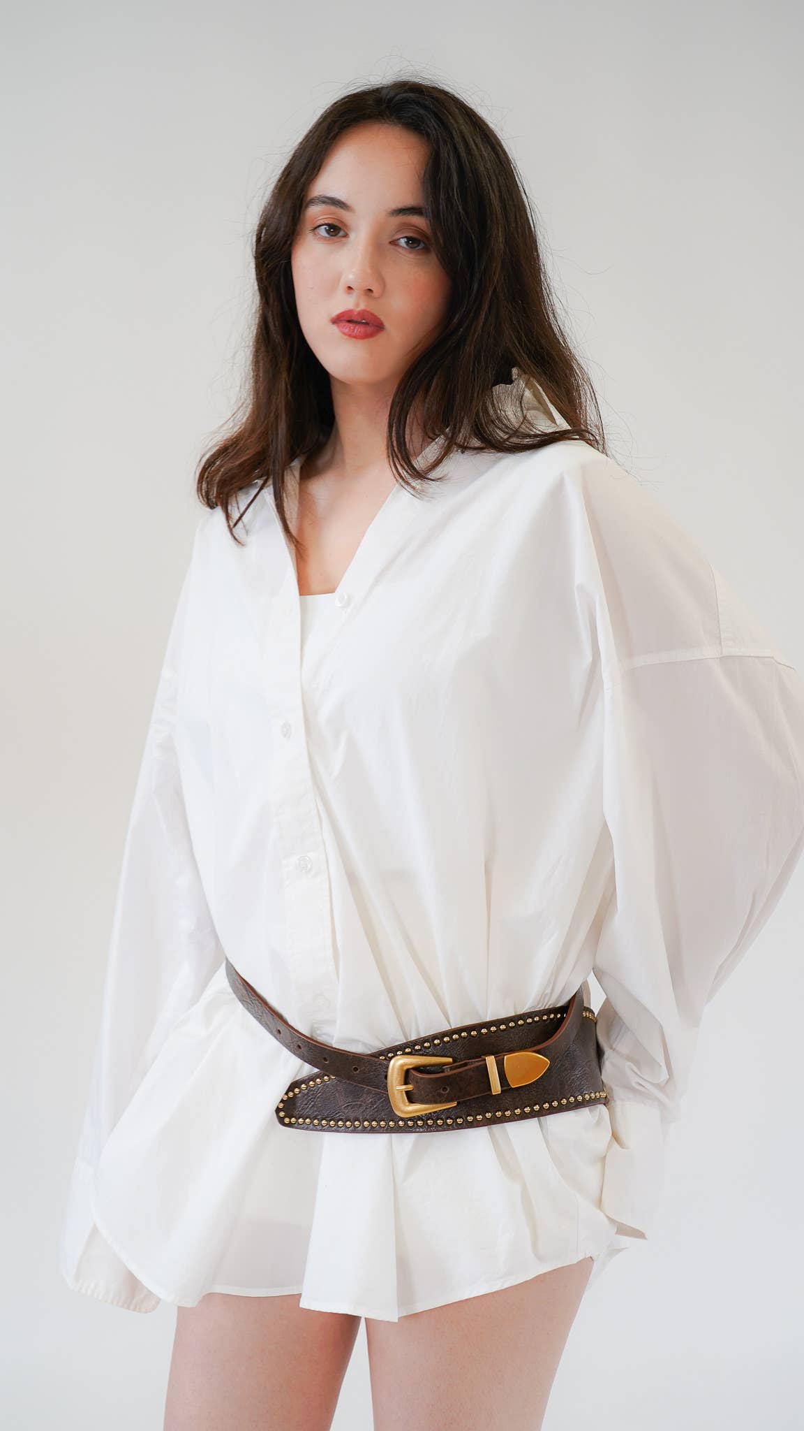 Avant Garde Studded Western Belt｜Runway-Inspired Piece