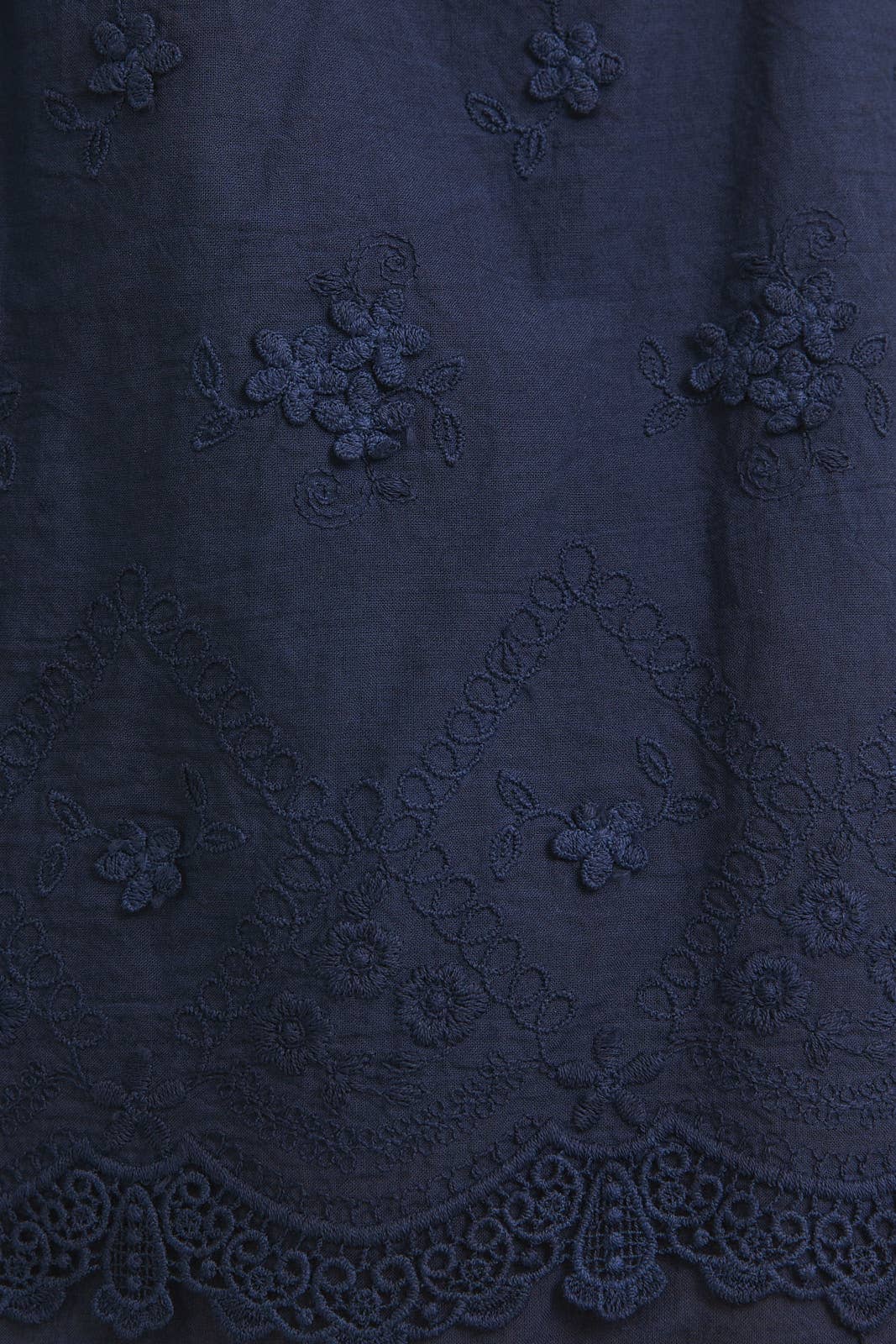 COTTON EYELET SKIRT WITH LINED SKIRT