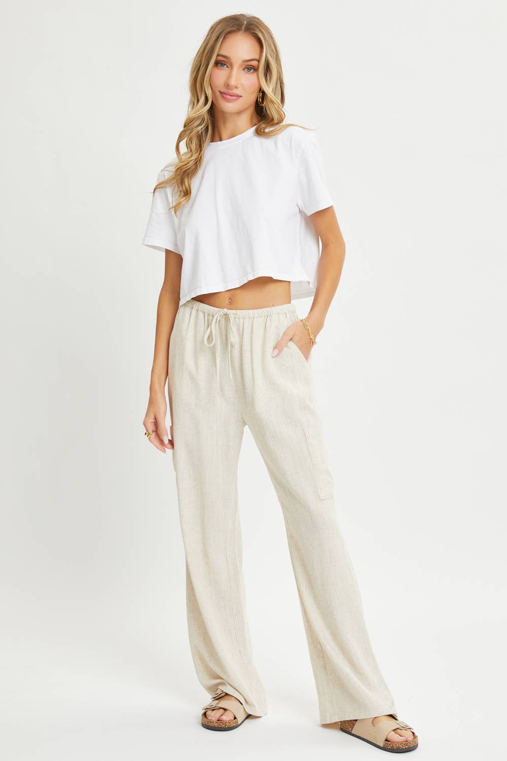 LINED-PULL-ON-PANTS - OATMEAL