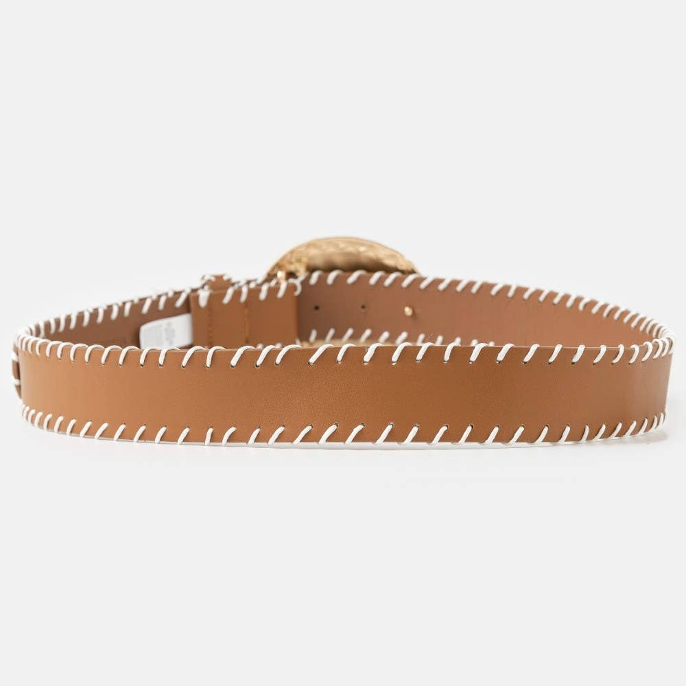 Western Turquoise Oval Concho Buckle Belt