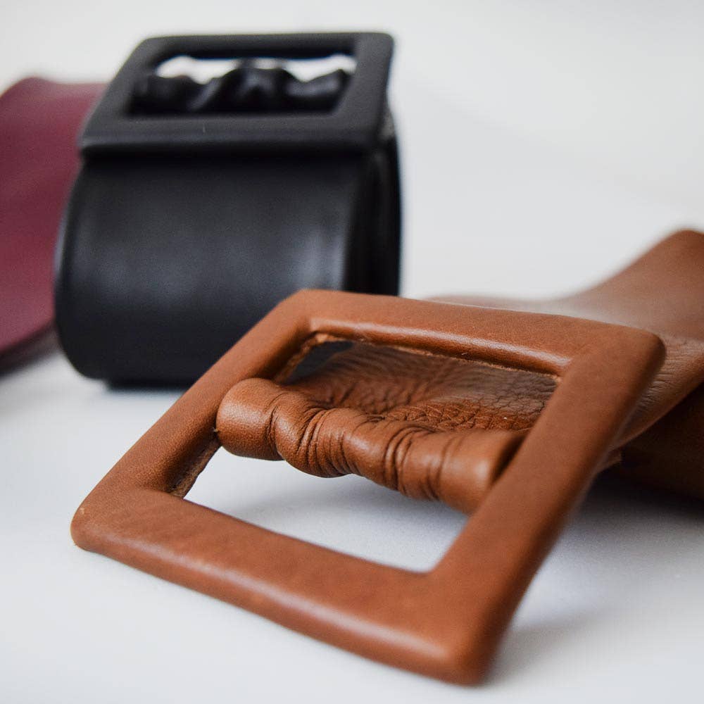 Apropos Belt – Whiskey | Leather-Wrapped Buckle OS