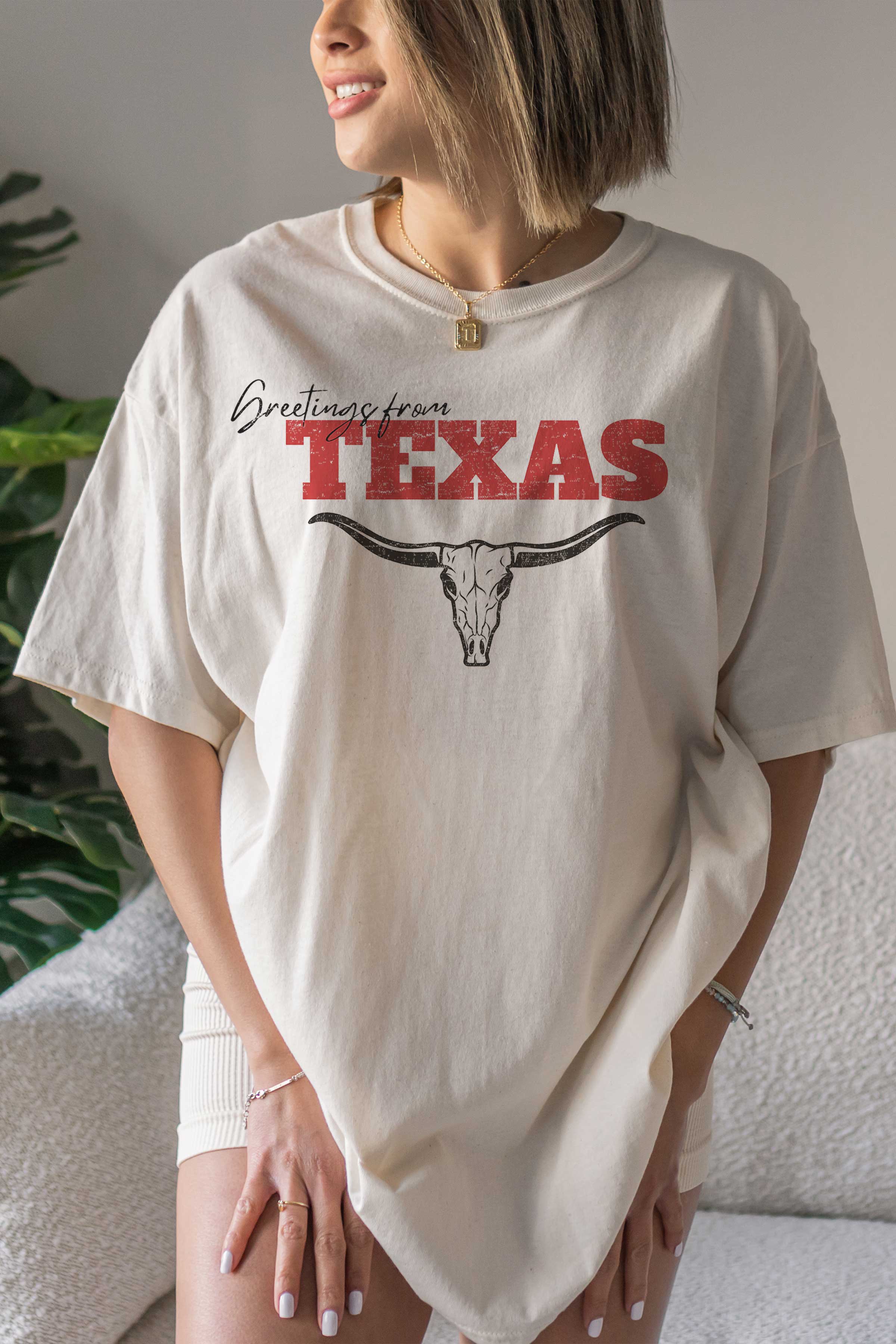 GREETINGS FROM TEXAS OVERSIZED TEE