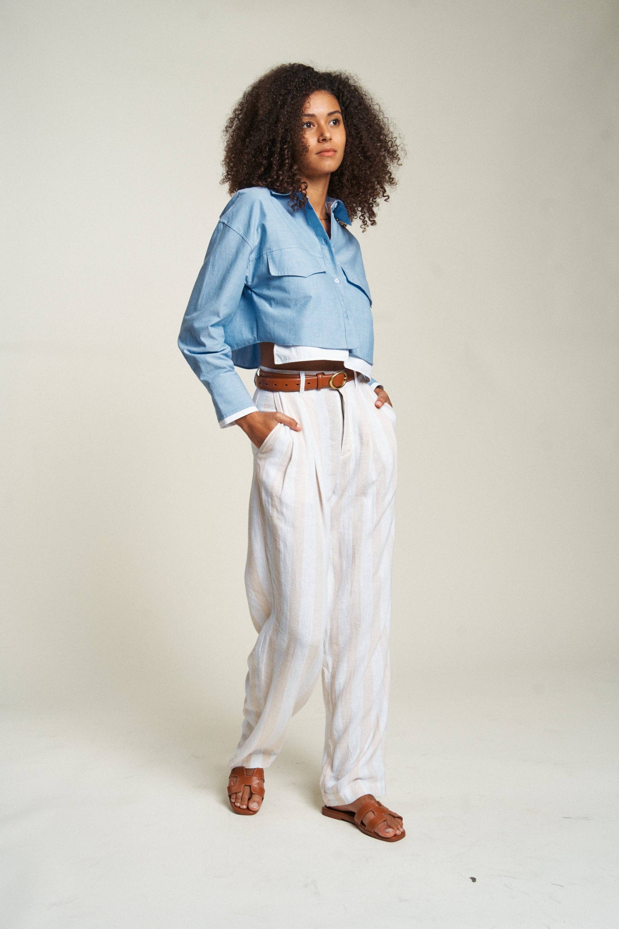 Evanston High Rise Trouser, Sand Dune