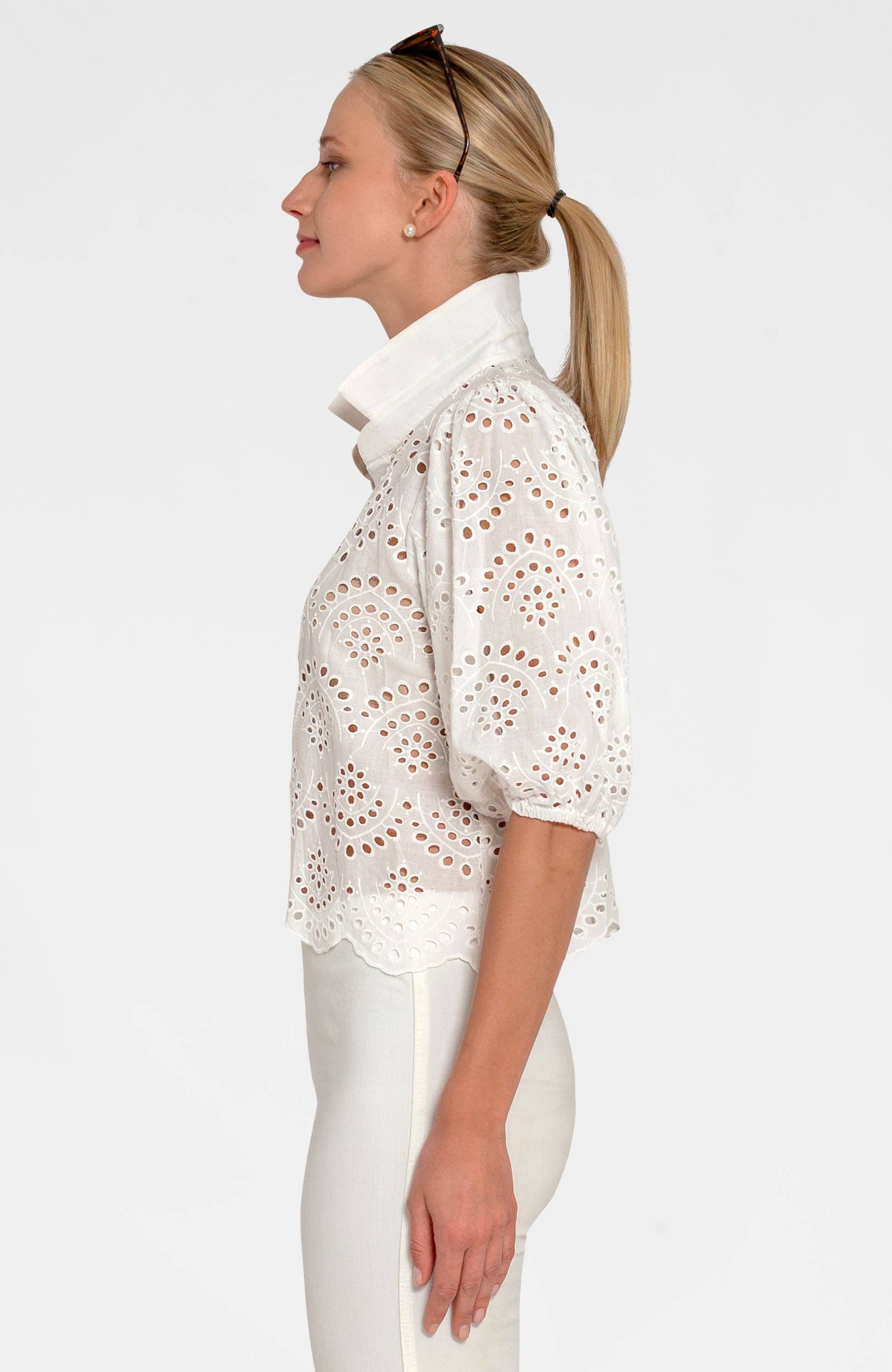 Babs Eyelet Top