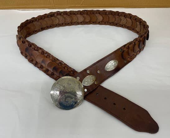 BRADED LEATHER BELT