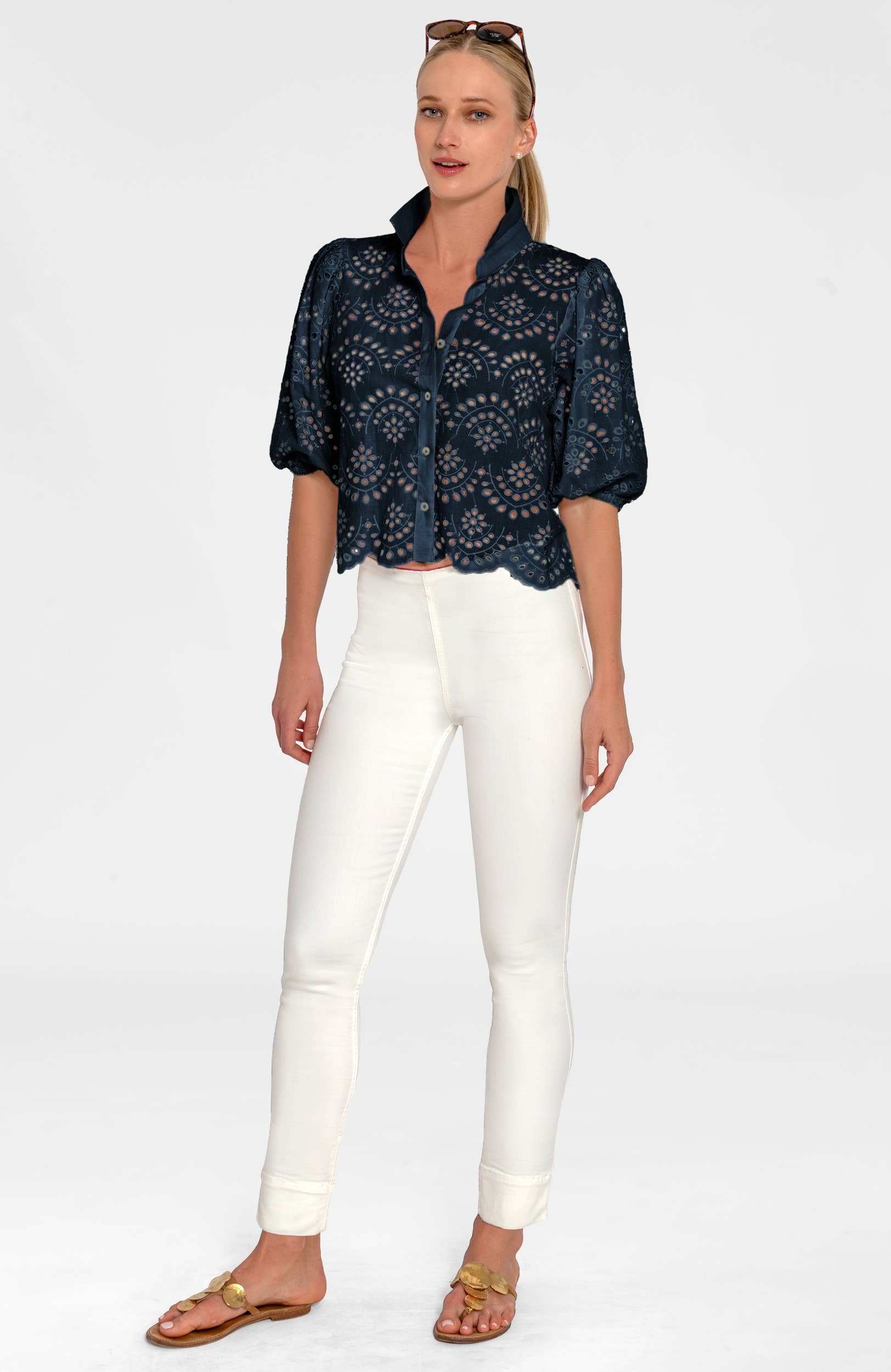 Babs Eyelet Top