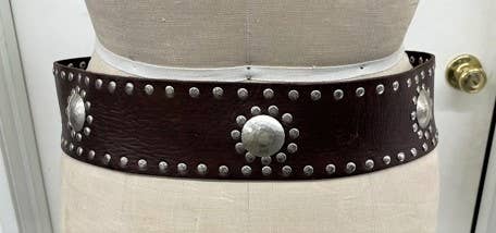 Low riding leather belt