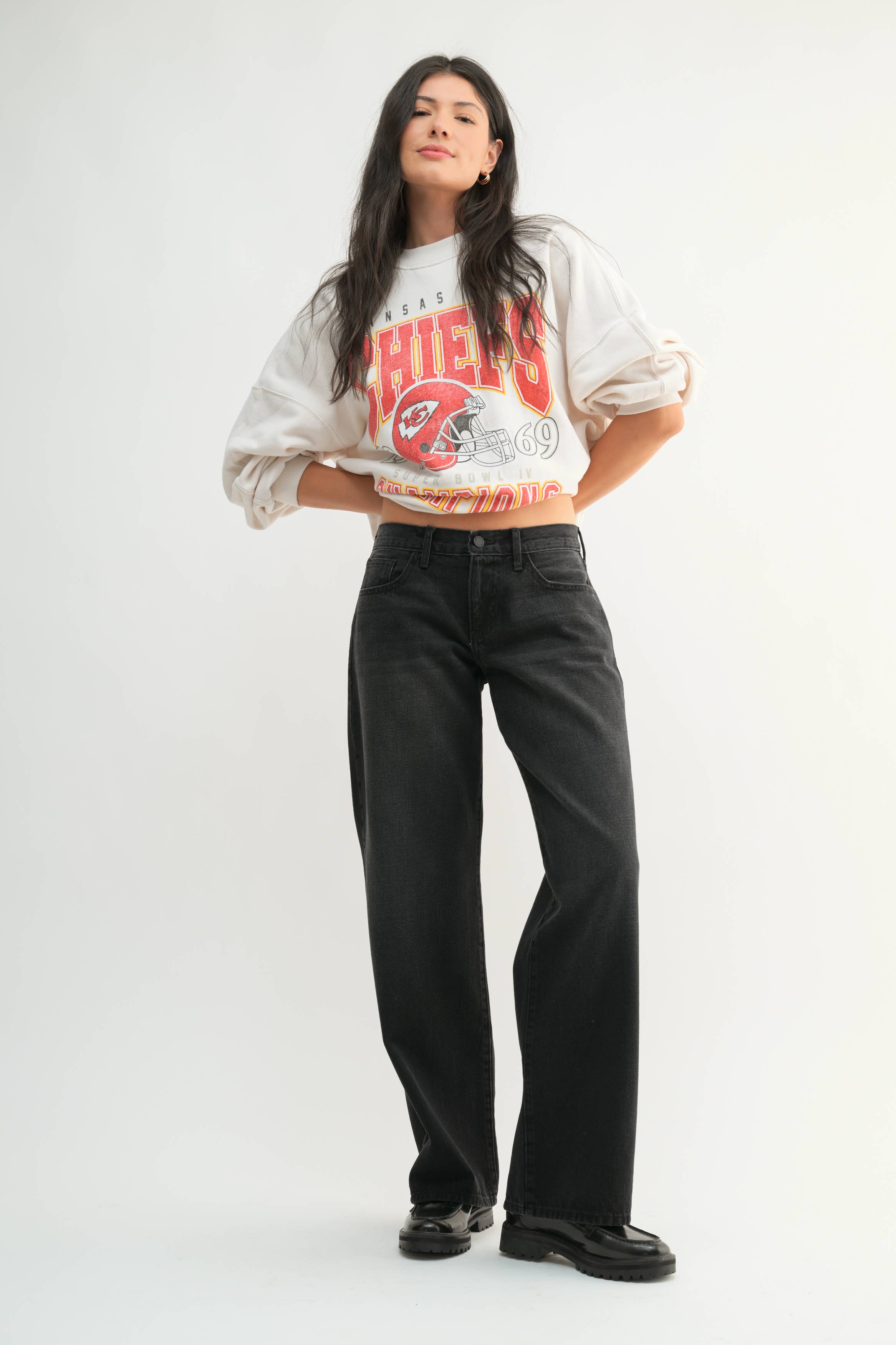 BP436N - WBLK - Low Rise Baggy Slouch: 29