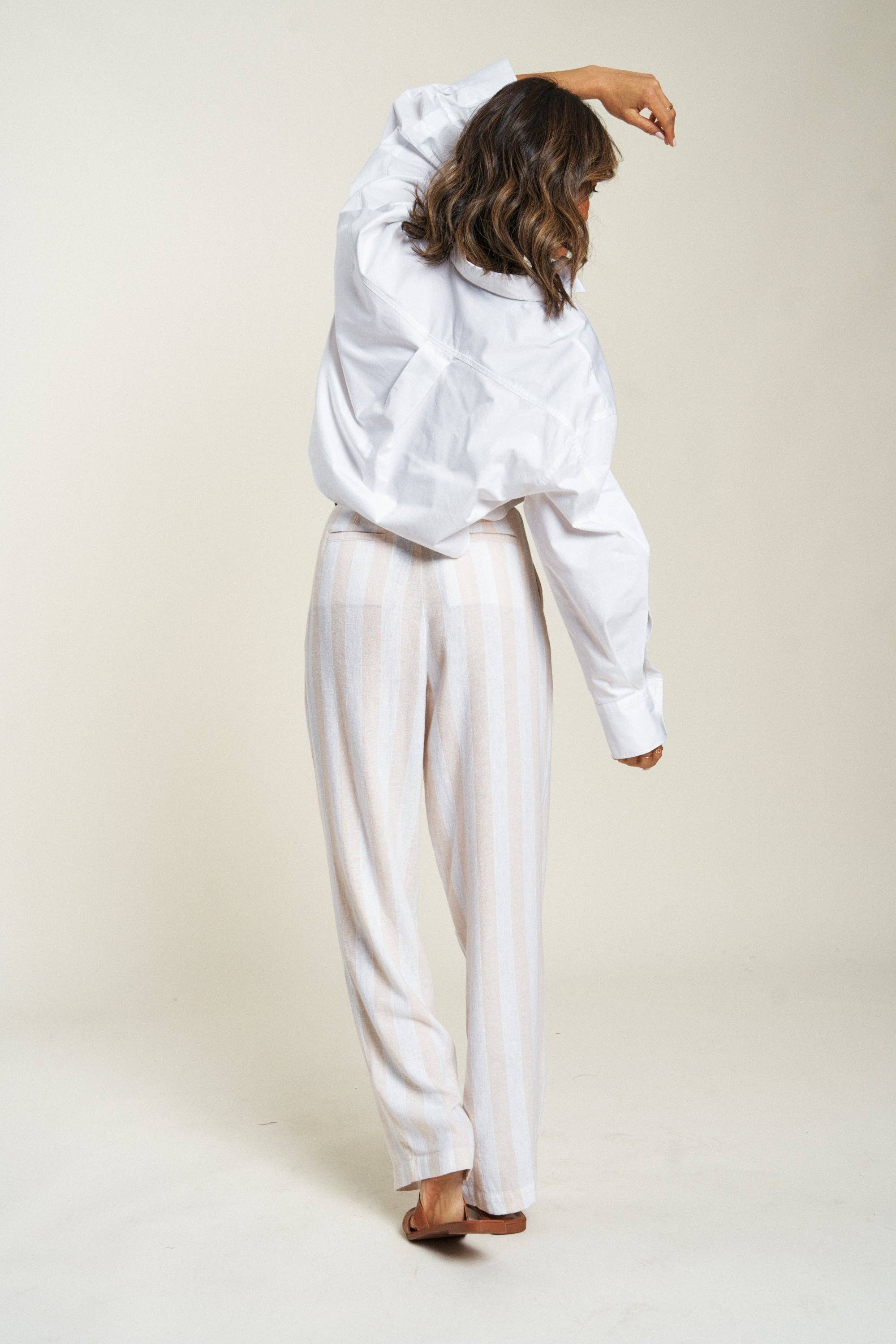 Evanston High Rise Trouser, Sand Dune