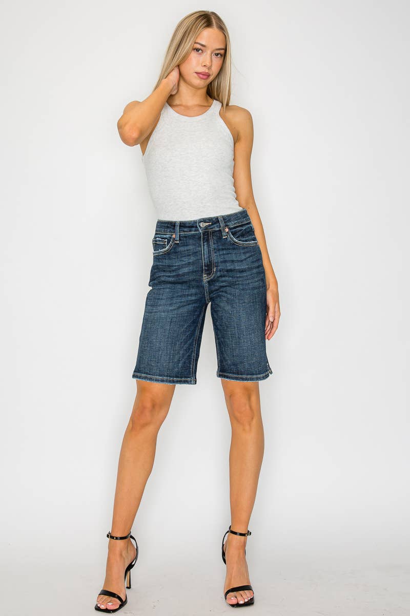 HIGH RISE BERMUDA JEANS