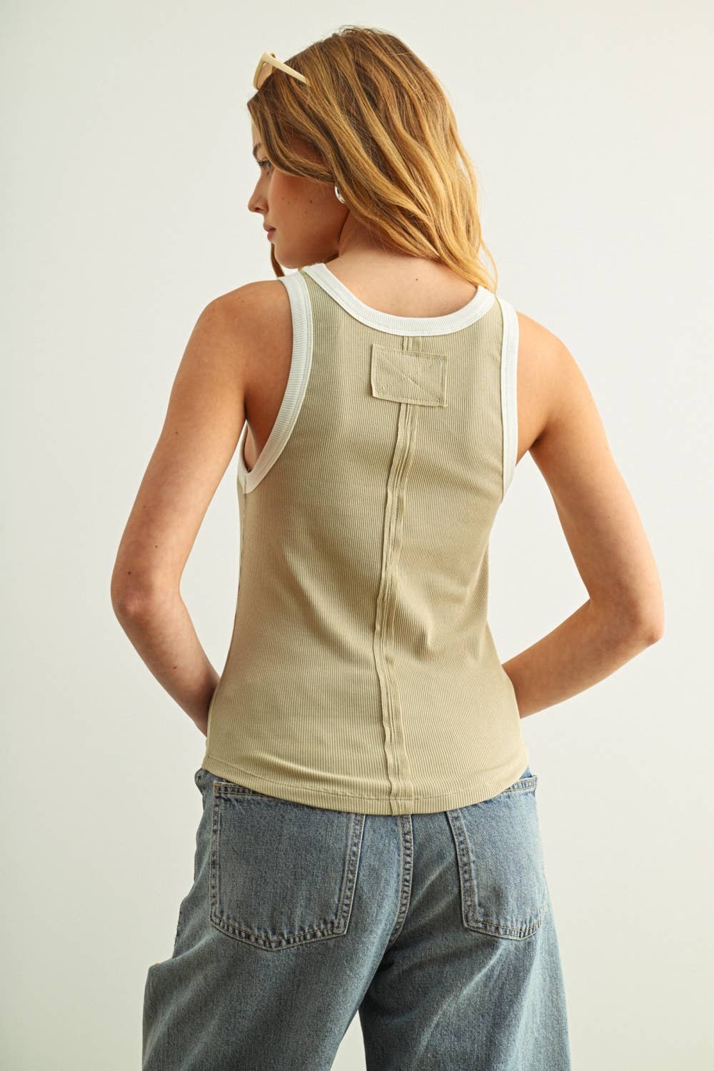 ET6396 COLOR CONTRASTED TANK TOP
