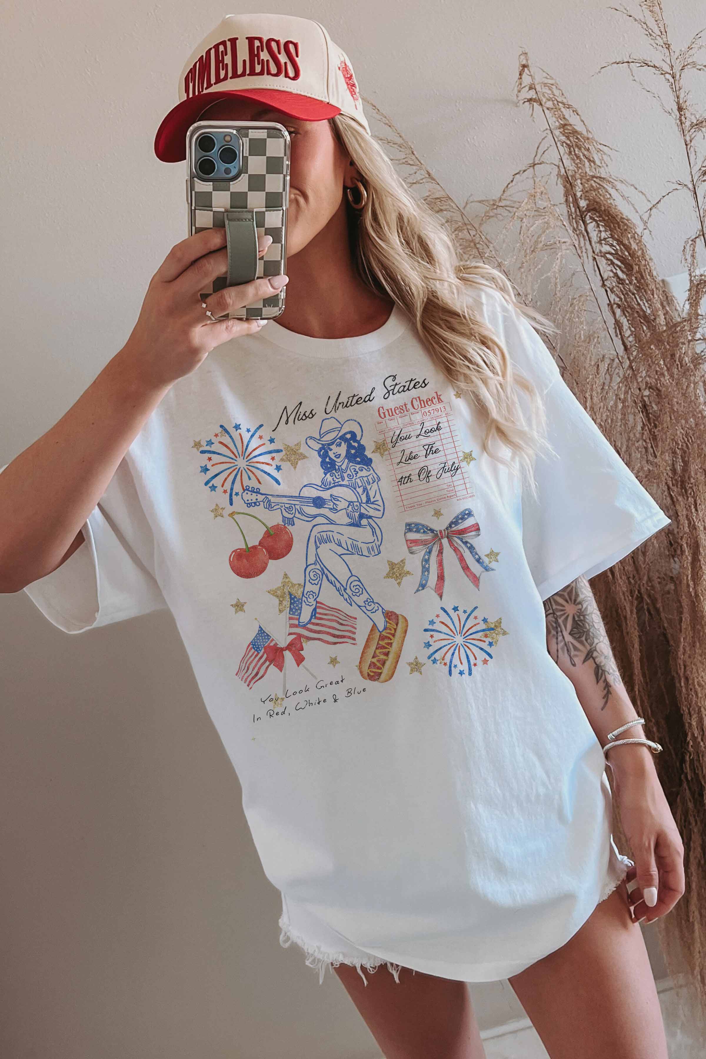[G1938X-OTS]-MISS UNITED STATES OVERSIZED TEE