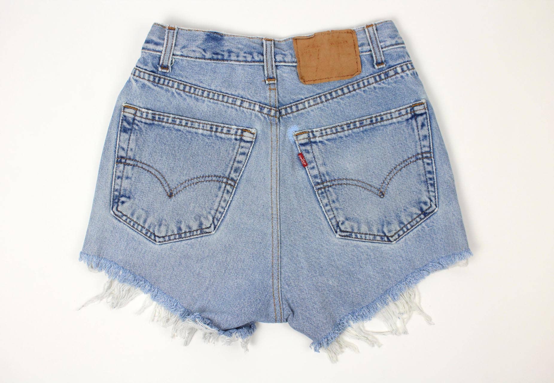 Low-Rise Upcycled Denim Shorts - Original