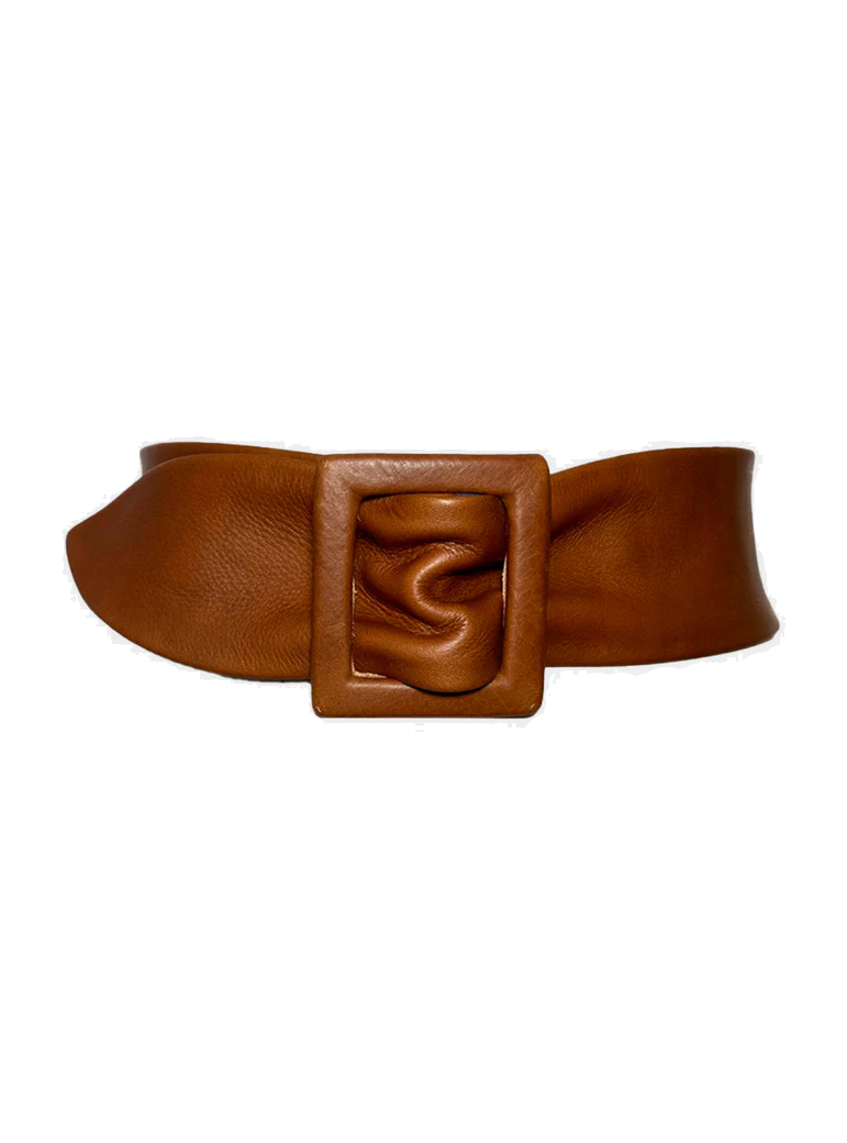 Apropos Belt – Whiskey | Leather-Wrapped Buckle OS