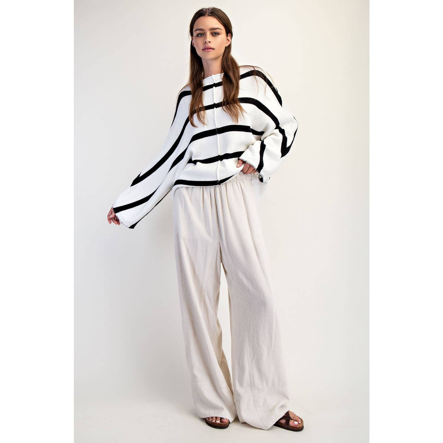 LINEN PULL ON PANTS