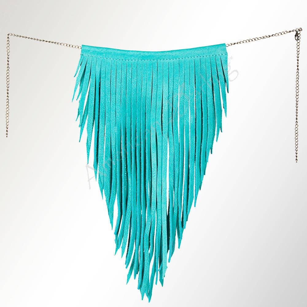 ADJW102 Western Fringe Chain Accessory - Genuine suede Statement Piece