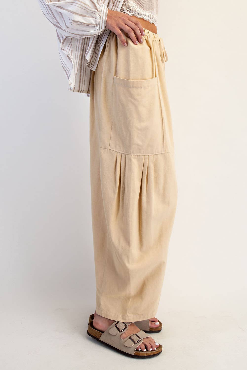 WIDE LEG PANTS: Lemongrass