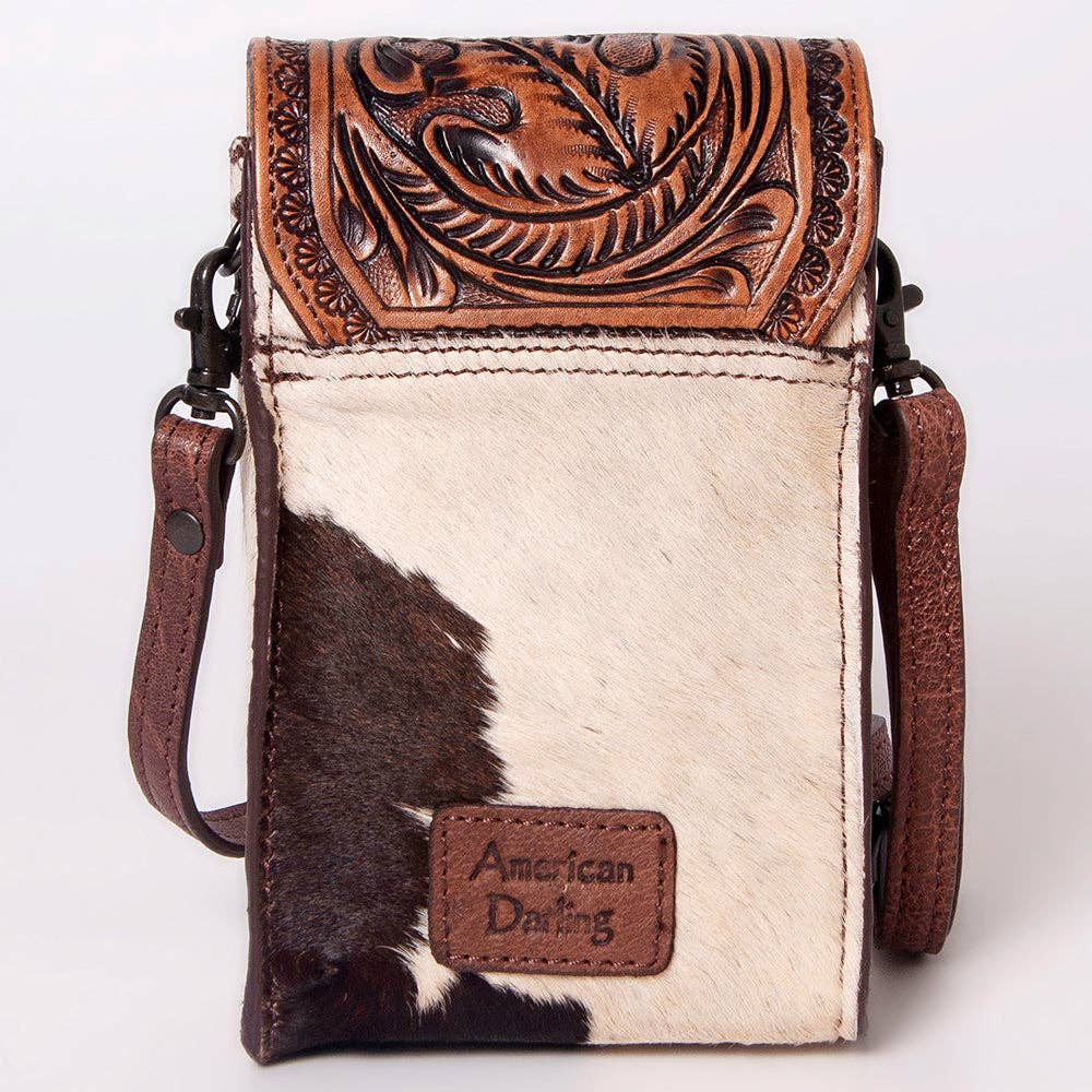 LC-ADBGZ326 Cellphone Holder Genuine Western Leather Women Bag Becca